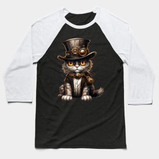 Cat Halloween Steampunk for Cat Lovers Baseball T-Shirt